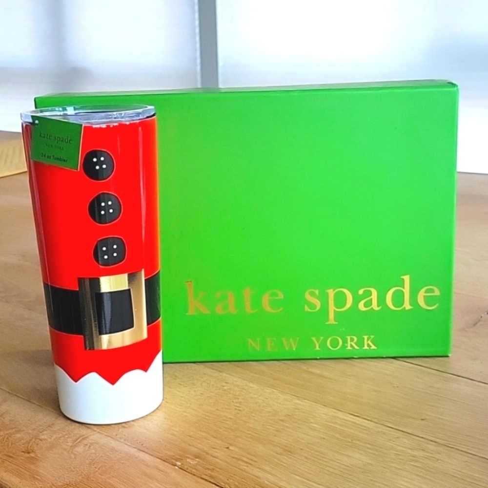 🎅 KATE SPADE Santa Suit Tumbler